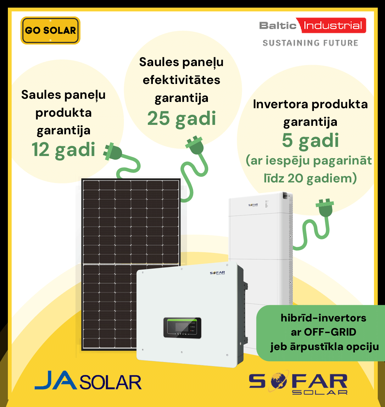 SOFAR Solar + JA Solar (OFF-GRID komplekts)
