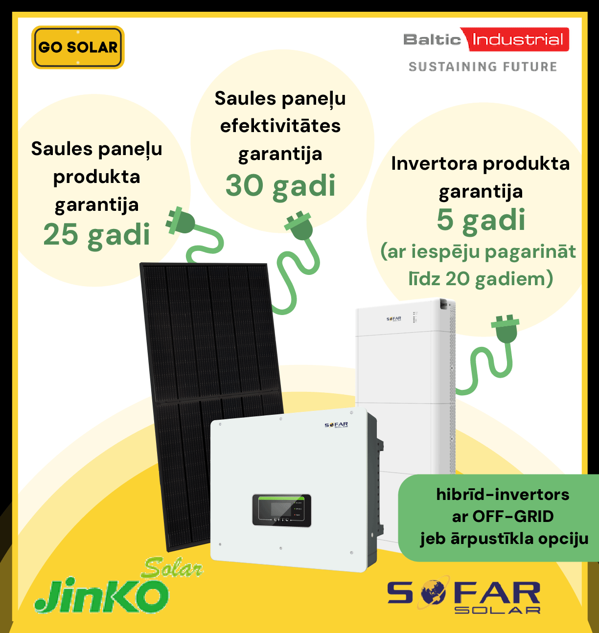 SOFAR Solar + Jinko Solar (OFF-GRID komplekts)